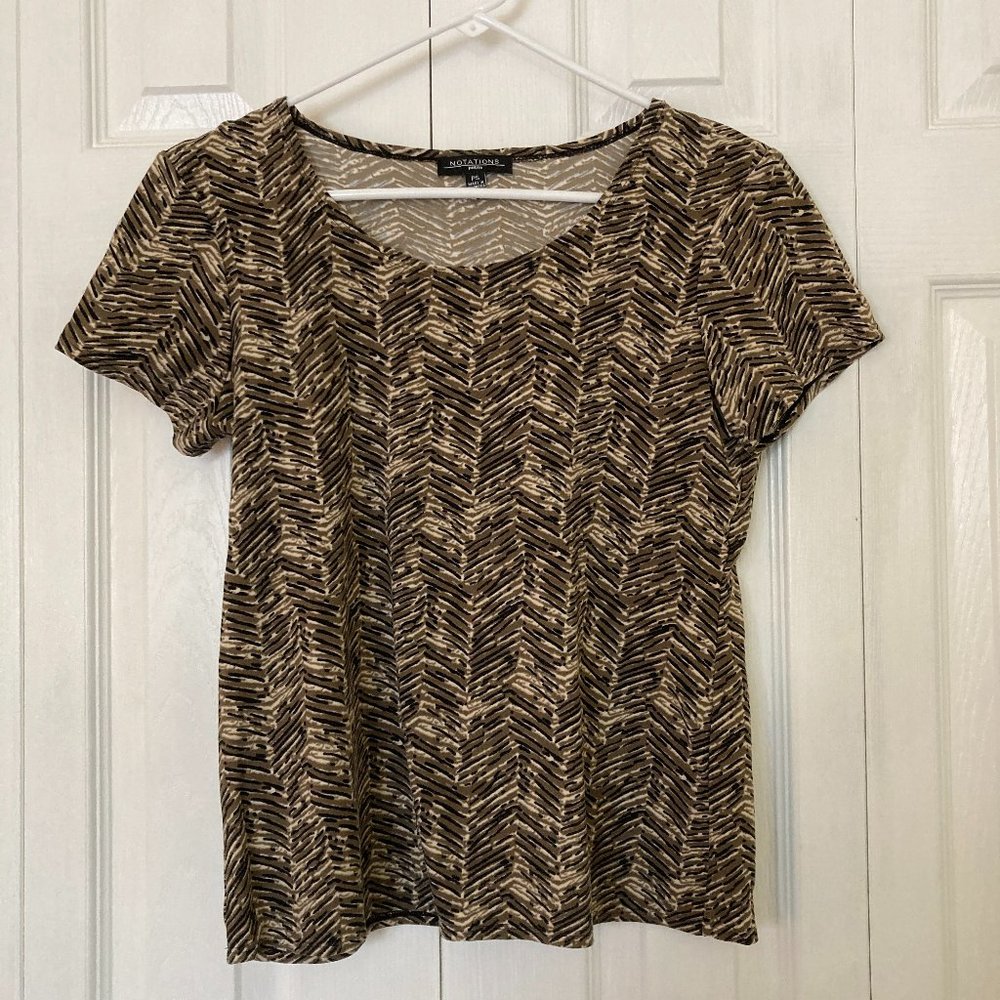 Notations Petite Short Sleeve Top S